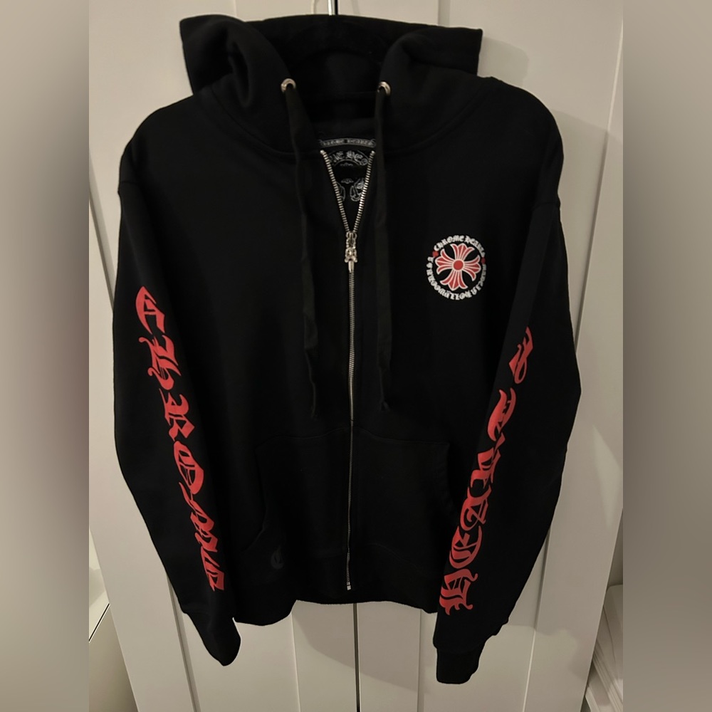 Chrome Hearts Size S Made In Hollywood Plus Cross Zip Up Hoodie